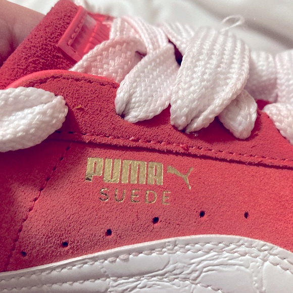 Puma Suede Bboy Fab 1968 50th Anniversary Women’s Shoes in Coral and White 9.0M - Picture 3 of 7